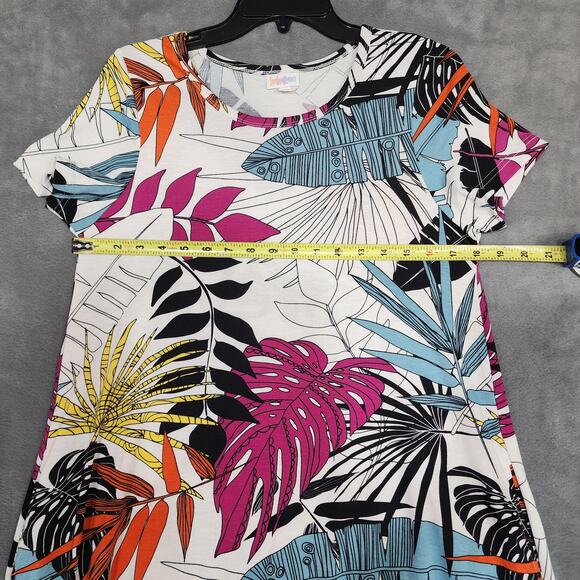 LuLaRoe Jessie Dress Size Small Tropical Floral Vacation Fun Summer Cruise - Picture 9 of 10